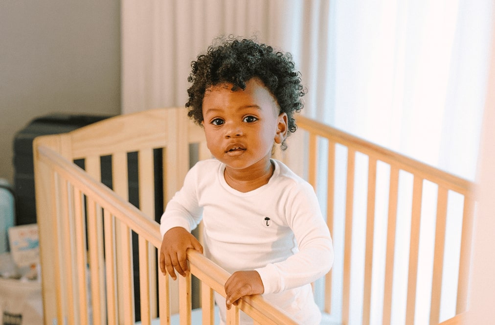 Baby in crib